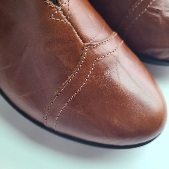 Romika Mokassetta‎ Shoes Women's Size 41 Leather Brown Studded Mules NEW - Picture 4 of 7